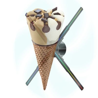 APP de carte SD Connectivité Ventilateur d'hologramme intérieur pour affichage d'arbre de Noël holographique 4D/5D