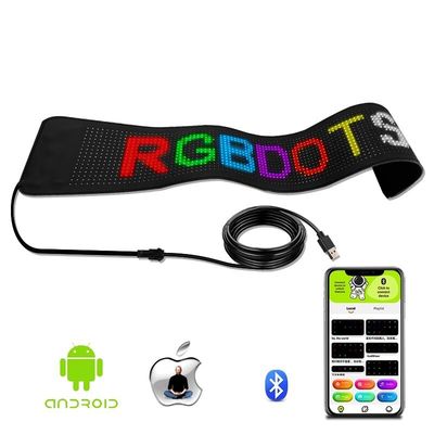 Panneau publicitaire LED Signe lumineux Bluetooth App Control avec affichage flexible et boîtier en cuir