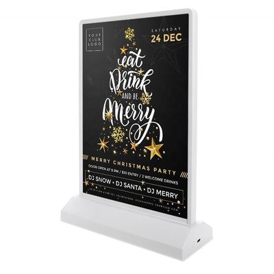 Affichage publicitaire à LED USB personnalisé Bureau A4 Affiche Menu Porteur Light Box