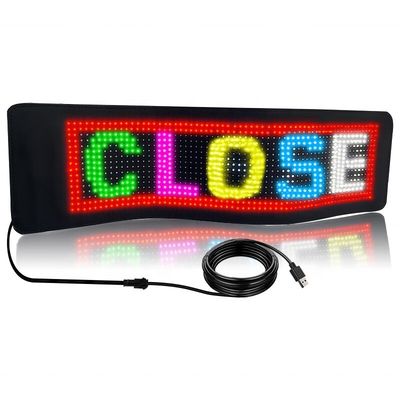 Version de télécommande de grande taille Bluetooth App Control Led Flexible Signal d'affichage 19*92cm pour intérieur