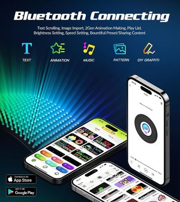 L'affichage de la voiture à LED 5V à LED usb Bluetooth