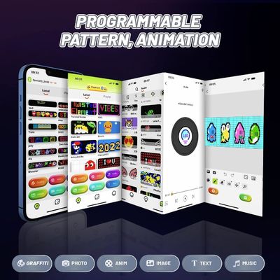 Arrivées Écran portable de panneau d'affichage pour voitures contrôlé par application de smartphone