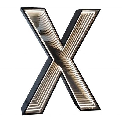 Conception personnalisée Signature miroir à l'infini Panneaux d'affichage 3D LED pour la décoration de panneaux d'affichage de magasin