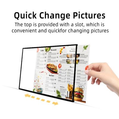 Installation Tableau de menu LED mural pour le restaurant A1 A2 A3 A4 A5