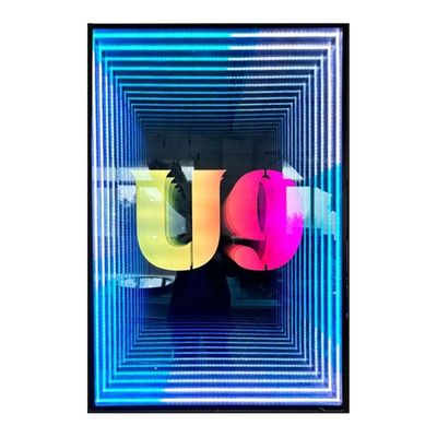 Conceptions personnalisées Signalisation à miroir à LED acrylique avec éblouissement et signes électroniques