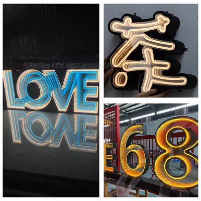 Conceptions personnalisées Signalisation à miroir à LED acrylique avec éblouissement et signes électroniques