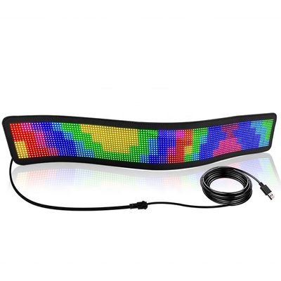 Écran d'affichage LED de fenêtre arrière de voiture avec interface d'entrée USB