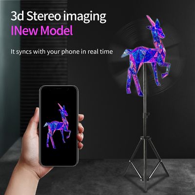 Révolutionnez votre publicité extérieure avec un ventilateur holographique LED de 100 cm à angle de vision de 176°