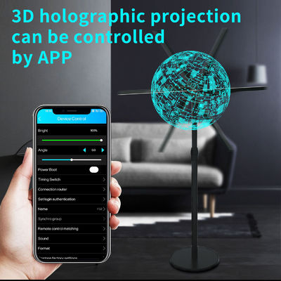 Ventilateur LED holographique 3D haute résolution de 115 cm pour la marque intérieure et extérieure