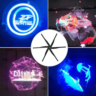 Ventilateur LED holographique 3D haute résolution de 115 cm pour la marque intérieure et extérieure