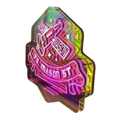 Légendes LED mini personnalisées éblouissantes miroir d'abîme acrylique pour les boulons à vis fixation / accrochage