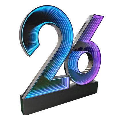 Magasin d'effet infini signet au néon avec publicité personnalisée 3D Abyss Infinity Mirror