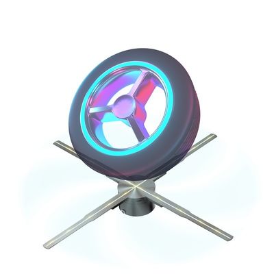 Affichage d'affichage numérique de 180 cm dans les métros Affichage d'animation LED de ventilateur en hologramme 3D