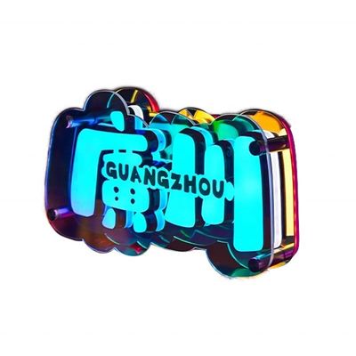 Personnalisé intérieur 3D miroir murale acrylique LED Lettres magasin Signal avant pour la publicité