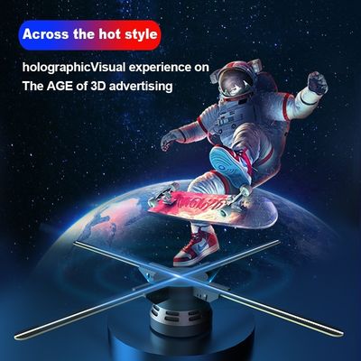 2024 Technologie 65cm 4 lames Ventilateur d'affichage holographique 3D pour affichage holographique intérieur