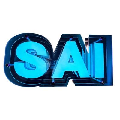 Conceptions personnalisées Logo du miroir infini RGB Carton néon Boîtes lumineuses pour publicité intérieure
