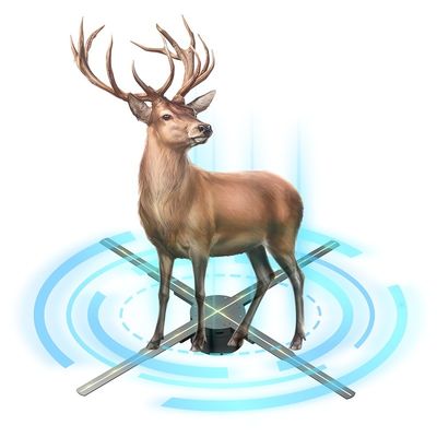 Temps de réponse de 10 ms Ventilateur d'hologramme de Noël 1.692MM Ratio de contraste pour affichage 3D intérieur