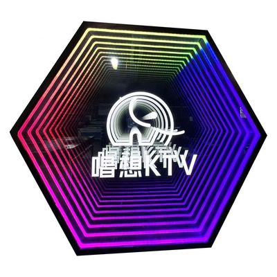 Affichage personnalisé 3D Infinity Mirror Mini RGB Acrylique Neon Signe LED Lettres Light Box Signe