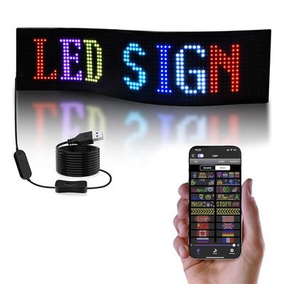 Panneau de matrice LED programmable USB flexible Affichage coloré pour la publicité intérieure