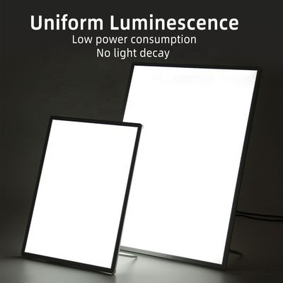 12V/1a-5W Rectangle rechargeable A4 à double face LED Publicité Tableau de menu Tableau de boîte lumineuse