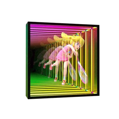 Décoration sophistiquée Miroir d'infini 3D Hologramme LED Ventilateur avec alimentation en courant alternatif