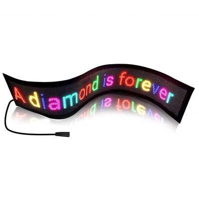 Lumière 800-1100 cd/m2 Portable USB Full Color Scrolling Panneau LED pour voiture de magasin