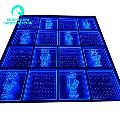 Personnalisation extérieure à l' intérieur Lumière et ombre technologiques Infinity Floor Neon Mirror