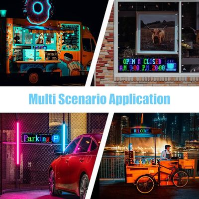 Affichage LED flexible Panneaux matrice HD Contrôle APP couleur complète Signal de voiture à fenêtre arrière douce