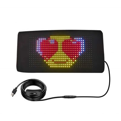 Éclairage publicitaire de voiture à fenêtre LED numérique à l'intérieur avec panneau de matrice LED USB/5V