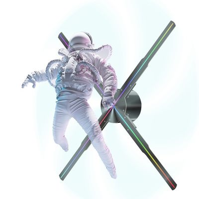 Publicité du métro Ventilateur d'hologramme 3D avec carte SD APP Connectivité et batterie rechargeable