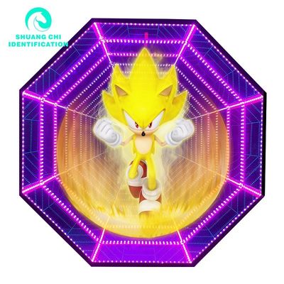 Applications de bâtiments Hologramme 3D Ventilateur publicitaire Boîtes lumineuses avec nano-lumières Source