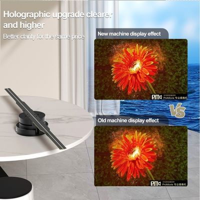 Publicité 3D intérieure Ventilateur à LED holographique 45 cm Affichage de lumière à LED avec commande en nuage