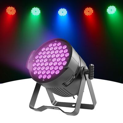 Éclairage LED professionnel de scène 54*3W RGBW DMX Par éclairage avec activation sonore IP20