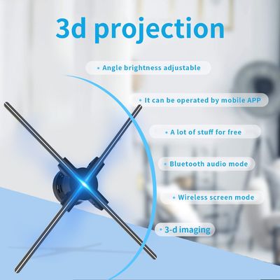 Stratégie publicitaire avec un ventilateur holographique de 52 cm résolution 512P et 4 lames
