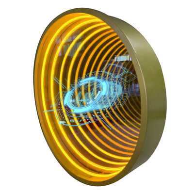 Projecteur 3D personnalisé miroir boîtes de lumière publicitaires acryliques avec tension d'entrée 12V