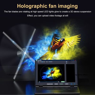Fonction d'épissure 56 cm 4 lames 1920*1080 5 mm Pixel Pitch Hologramme 3D Ventilateur pour la publicité