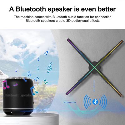 Fonction d'épissure 56 cm 4 lames 1920*1080 5 mm Pixel Pitch Hologramme 3D Ventilateur pour la publicité