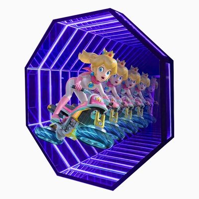 Équipement de publicité en hologramme 3D à l'intérieur avec miroir multicouche et panneau d'affichage LED