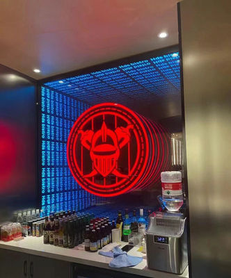 L'alimentation en courant alternatif Neno Lumières Logo animé Image de lecture Télécommande Hologramme Ventilateur Infinity Mirror