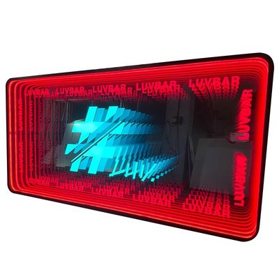 Écrans à vis fixant le miroir à LED à l'infini