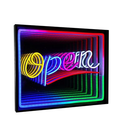 DC 12V néon LED miroir à l'infini panneau acrylique pour bar fête Hôtel Boutique Restauration