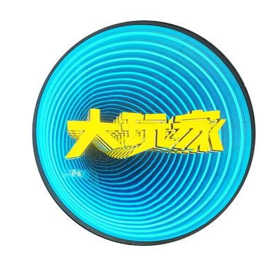 Miroir à l' infini DC 12V personnalisé Miroir magique avec affiche de lettres acryliques montées sur le mur