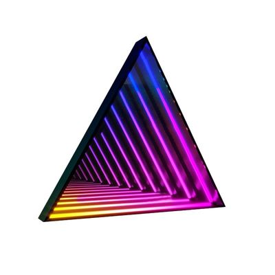 Lettre de logo lumineuse personnalisée pour l' intérieur, miroir infini, panneau acrylique