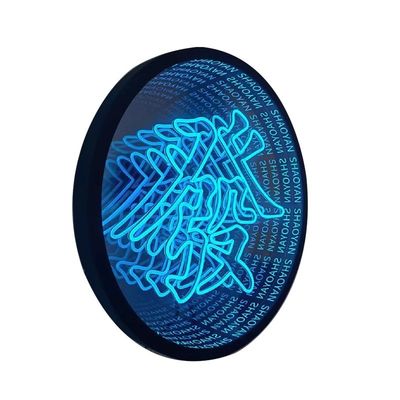 Design d'art moderne miroir LED en acier inoxydable avec personnalisation illimitée de la lueur RVB